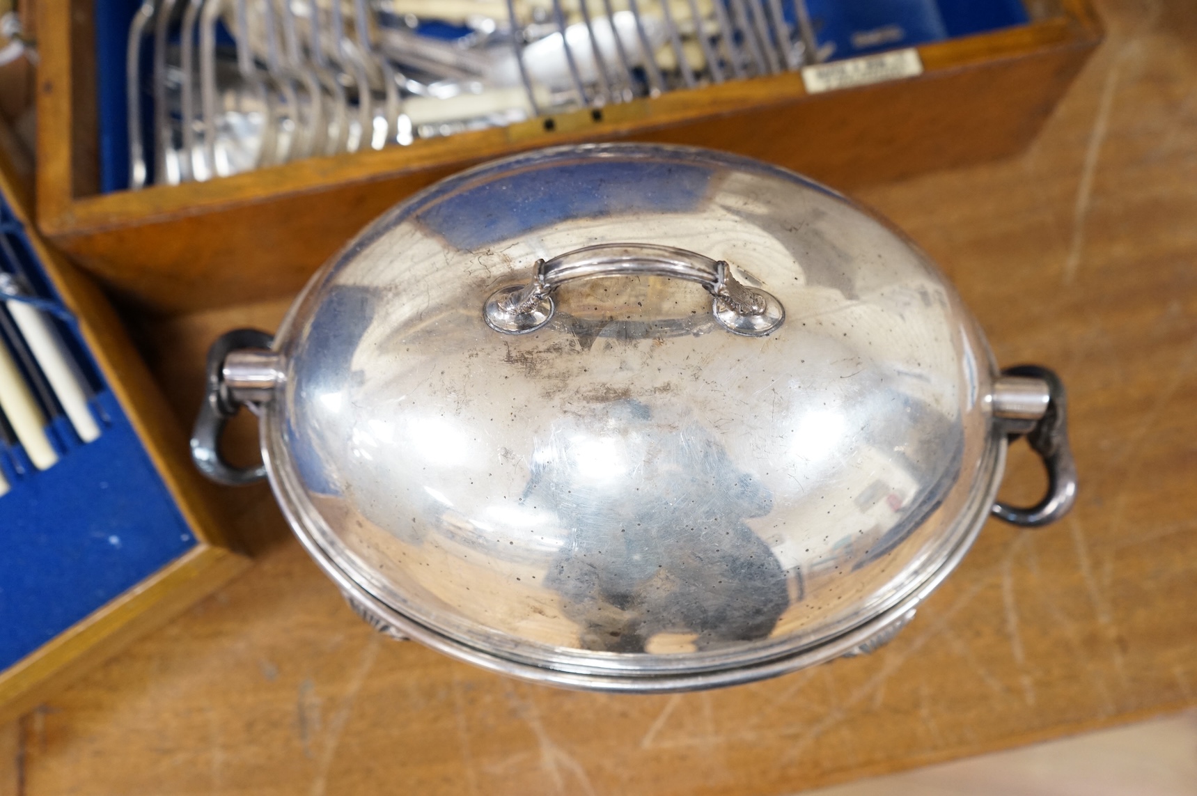 A quantity of various plated wares, some WMF